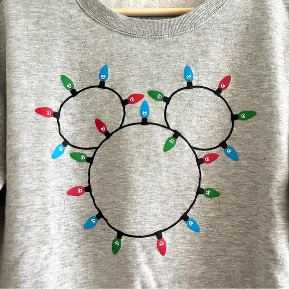 Disney Mickey Mouse Christmas Lights Top - Picture 2 of 4